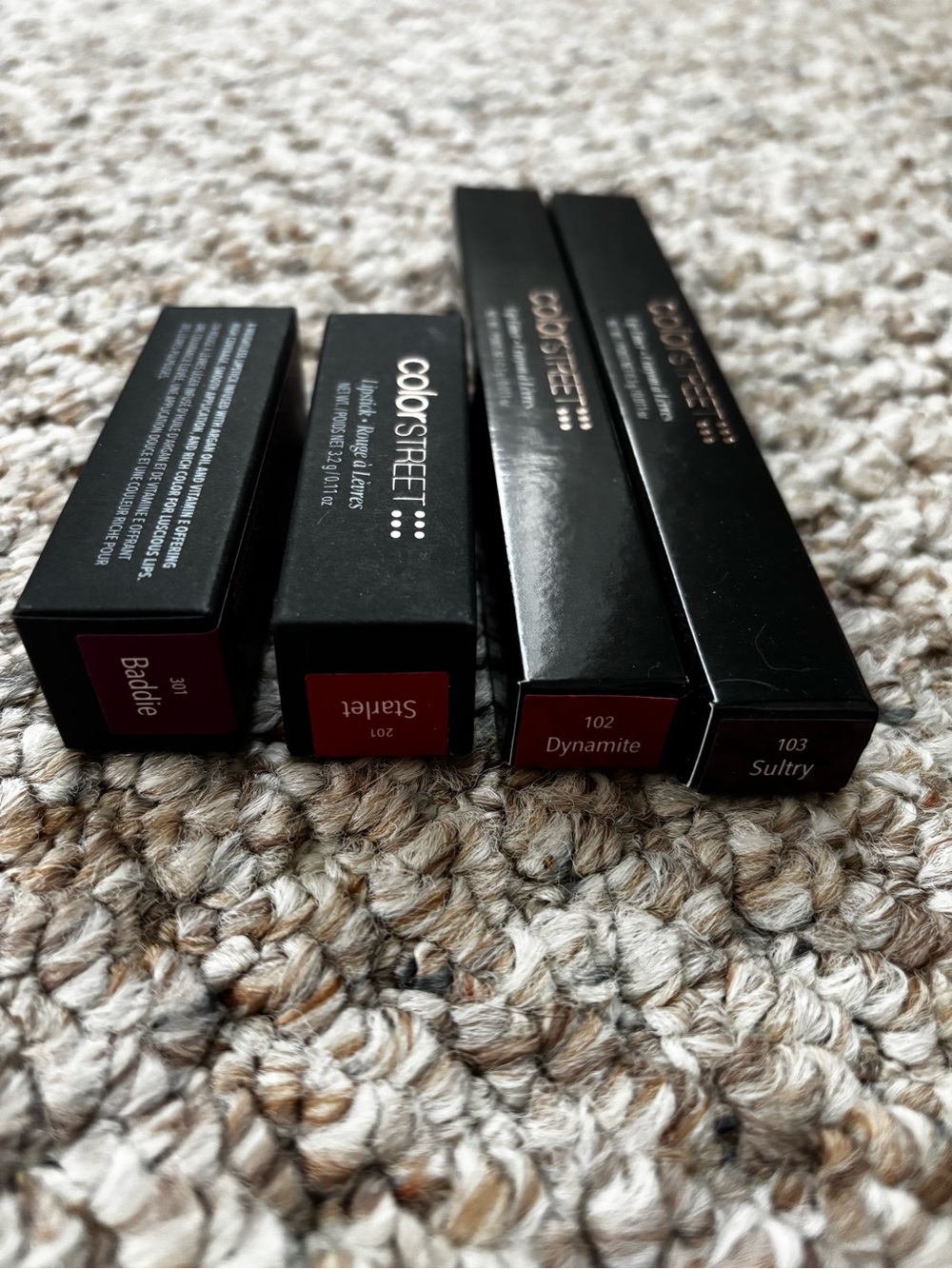 2 Color Street Lipstick & Lip Liner Sets (4 pcs total)
